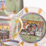 Coffee / Espresso Set for 2 Persons - Herend Medieval Miniatures HHVT pattern. Herend fine china hand painted. Tableware