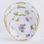 Place Setting 4 Pieces - Herend Queen Victoria VBA design. Herend porcelain hand painted. Tableware