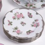 Dinner Set for 6 Persons - Herend Queen Victoria Platinum VBOG-X1-PT pattern. Herend porcelain hand painted. Tableware