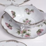 Dinner Set for 6 Persons - Herend Queen Victoria Platinum VBOG-X1-PT pattern. Herend porcelain hand painted. Tableware