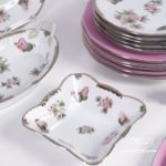 Dinner Set for 6 Persons - Herend Queen Victoria Platinum VBOG-X1-PT pattern. Herend porcelain hand painted. Tableware
