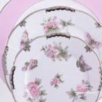 Place Setting 3 Pieces - Herend Queen Victoria Platinum VBOG-X1-PT pattern. Herend porcelain hand painted. Tableware