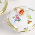 Dinner Set for 6 Persons - Herend Queen Victoria VBA decor. Herend porcelain hand painted. Tableware