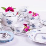 Tea Set for 6 Persons - Herend Chinese Bouquet Turquoise / Apponyi ATQ3-PT pattern. Herend fine china hand painted. Tableware