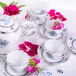 Tea Set for 6 Persons - Herend Chinese Bouquet Turquoise / Apponyi ATQ3-PT pattern. Herend fine china hand painted. Tableware