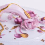 Fancy Biscuit Box w. Flower Applications 6299-0-66 CD1 Special Natural Colour pattern. Herend fine china. Hand painted ornaments