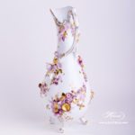 Fancy Jug w. Flower Applications 7598-0-66 CD1 Special Natural Colour pattern. Herend fine china. Hand painted ornaments