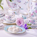 Coffee / Espresso Set for 6 Persons - Herend Royal Garden Turquoise EVICT2 and EVICTF2 patterns. Herend fine china  hand painted. Tableware