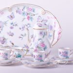Coffee / Espresso Set for 6 Persons - Herend Royal Garden Turquoise EVICT2 and EVICTF2 patterns. Herend fine china  hand painted. Tableware