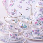 Coffee / Espresso Set for 6 Persons - Herend Royal Garden Turquoise EVICT2 and EVICTF2 patterns. Herend fine china  hand painted. Tableware