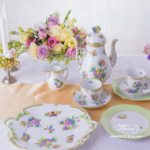 Coffee  Set for 2 Persons - Herend Queen Victoria VBO decor. Herend porcelain hand painted. Tableware. Coffee Cup 706-0-00 VBO