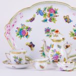 Coffee Set for 2 Persons - Herend Queen Victoria VBO decor. Herend porcelain hand painted. Tableware. Coffee Cup 706-0-00 VBO