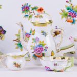 Coffee Set for 2 Persons - Herend Queen Victoria VBO decor. Herend porcelain hand painted. Tableware. Coffee Cup 706-0-00 VBO