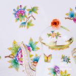 Coffee Set for 2 Persons - Herend Queen Victoria VBO decor. Herend porcelain hand painted. Tableware. Coffee Cup 706-0-00 VBO