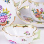 Coffee Set for 2 Persons - Herend Queen Victoria VBO decor. Herend porcelain hand painted. Tableware. Coffee Cup 706-0-00 VBO
