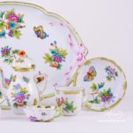 Coffee Set for 2 Persons - Herend Queen Victoria VBO decor. Herend porcelain hand painted. Tableware