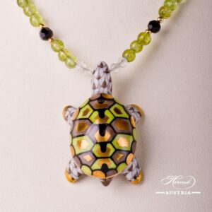 Turtle Necklace - Brown Fish scale