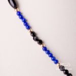 Turtle Necklace 15529-0-47 VHFB Navy Blue Fish scale design. Herend fine china. Hand painted ornaments. Onyx, Lapis Lazuli pearls