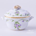 Sugar Basin w. Rose Knob 6012-0-09 IA Imola design. Classic Herend pattern. Herend fine china. Hand painted tableware