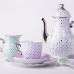 Milk Jug / Creamer 20657-0-00 VHV-PT Green Fish Scale w. Platinum design. Herend fine china. Hand painted tableware