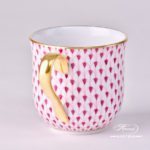 Universal Cup / Milk Mug 2739-0-00 VHP Purple Fish scale design. Herend fine china. Hand painted tableware. Modern pattern