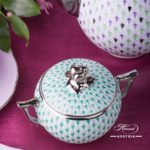Coffee Set for 2 Persons - Herend Special Fish Scale pattern. Vieux Herend - VH Special design. Herend fine china hand painted. Tableware