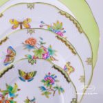 Place Setting 6 Pieces - Herend Queen Victoria VBO pattern. Herend porcelain hand painted. Tableware