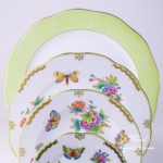 Place Setting 6 Pieces - Herend Queen Victoria VBO pattern. Herend porcelain hand painted. Tableware