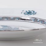 Dessert Plate 1518-0-00 ATQ3-PT Chinese Bouquet Turquoise / Apponyi ATQ3-PT pattern. Turquoise w. Platinum design. Herend fine china. Hand painted tableware