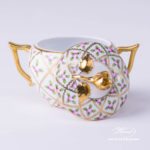 Sugar Basin with Rose Knob 20472-0-09 SPROG Sevres Roses design. Herend porcelain. Hand painted tableware