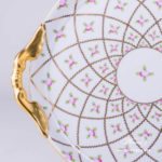 Cake Plate with Handles 2315-0-00 SPROG Sevres Roses design. Herend porcelain. Hand painted tableware