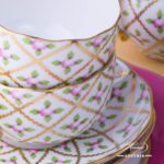 Tea Cup with Saucer 20724-0-00 SPROG Sevres Roses design. Herend porcelain. Hand painted tableware