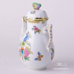 Coffee Pot with Butterfly Knob 612-0-17 VBO Queen Victoria decor. Herend porcelain hand painted