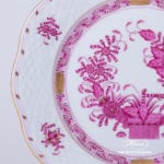 Dessert Plate 517-0-00 FP Indian Basket Purple design. Herend fine china. Hand painted tableware