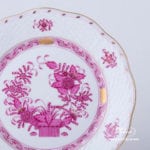 Dessert Plate 517-0-00 FP Indian Basket Purple design. Herend fine china. Hand painted tableware
