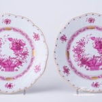 Dessert Plate 517-0-00 FP Indian Basket Purple design. Herend fine china. Hand painted tableware