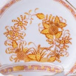 Tea Cup with Saucer 724-0-00 FJ Indian Basket Yellow design. Herend fine china. Hand painted tableware