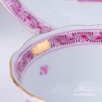 Tea Cup with Saucer 734-0-00 FP Indian Basket Purple design. Herend fine china. Hand painted tableware