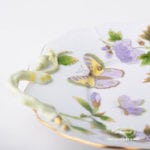 Cake Plate with Handle 430-0-00 EVICT1 Royal Garden Green Flower and Butterfly pattern. Herend fine china hand painted. Tableware