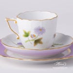 Coffee Mini Set - Herend Royal Garden Green Flower EVICTF1 and CL1 patterns. Herend fine china hand painted. Tableware