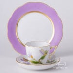 Coffee Mini Set - Herend Royal Garden Green Flower EVICTF1 and CL1 patterns. Herend fine china hand painted. Tableware
