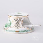 Tea Stove 455-0-00 FV Indian Basket Green pattern. Herend fine china hand painted. Tableware. Classic Herend design