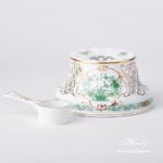 Tea Stove 455-0-00 FV Indian Basket Green pattern. Herend fine china hand painted. Tableware. Classic Herend design