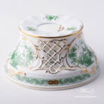 Tea Stove 455-0-00 FV Indian Basket Green pattern. Herend fine china hand painted. Tableware. Classic Herend design