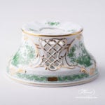 Tea Stove 455-0-00 FV Indian Basket Green pattern. Herend fine china hand painted. Tableware. Classic Herend design