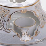 Tea Stove 455-0-00 EVICTP1 Royal Garden Green Butterfly pattern. Herend fine china hand painted. Tableware