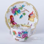 Coffee / Espresso Cup and Saucer 711-0-00 VICTORIA Old Queen Victoria design. Herend porcelain. Hand painted tableware. Demitasse