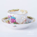 Coffee / Espresso Cup and Saucer 711-0-00 VICTORIA Old Queen Victoria design. Herend porcelain. Hand painted tableware. Demitasse