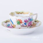 Coffee / Espresso Cup and Saucer 711-0-00 VICTORIA Old Queen Victoria design. Herend porcelain. Hand painted tableware. Demitasse