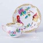 Coffee / Espresso Cup and Saucer 711-0-00 VICTORIA Old Queen Victoria design. Herend porcelain. Hand painted tableware. Demitasse